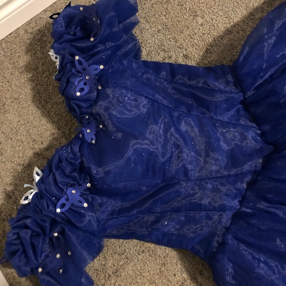 Deep blue sparkly princess/fairy prom/event gown - Picture 11 of 13